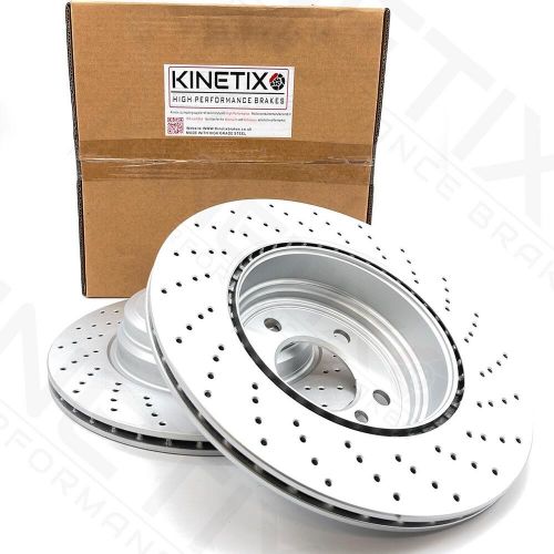 For bmw 428i m sport performance cross drilled rear brake discs pair 330mm