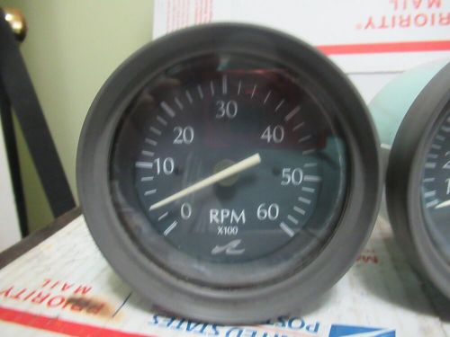 8- sea ray gauges rpm tach &amp; mph 3 1/4&#034; gauges 2&#034; fuel, oil ,temp ,trim ,volts