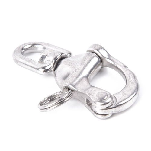 1pc silver 316 stainless steel swivel snap shackle hook for marine boat yacht