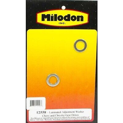 Milodon laminated shim washers (2) gear drive parts 12558