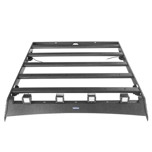 Steel top roof rack basket + bed trunk cross roll bar fit ram 1500 09-18 crewcab