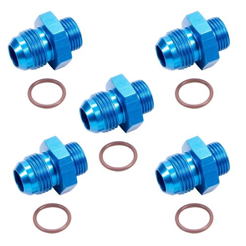 Fragola performance o-ring radius fittings- #4 x 3/8-24 (3)- 495124- lot of 5