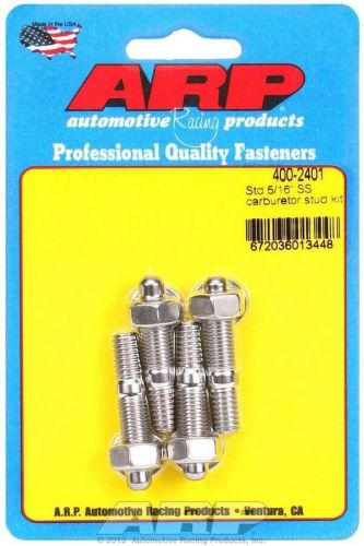 Arp 400-2401 polished carb studs 5/16-18&#034; &amp; 5/16-24&#034; threads 1.7in long set of 4