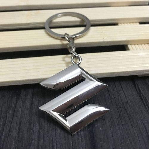 3d all metal car alloy car logo metal keychain key ring for suzuki