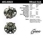 Centric parts 405.40022 rear hub assembly