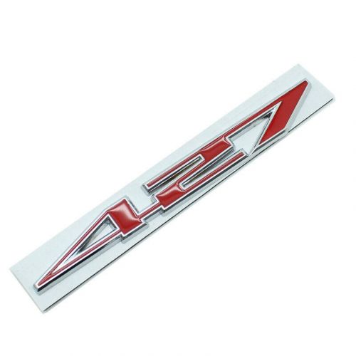 2pc 427 emblem polished aluminum badge engine hood sticker (red silver)