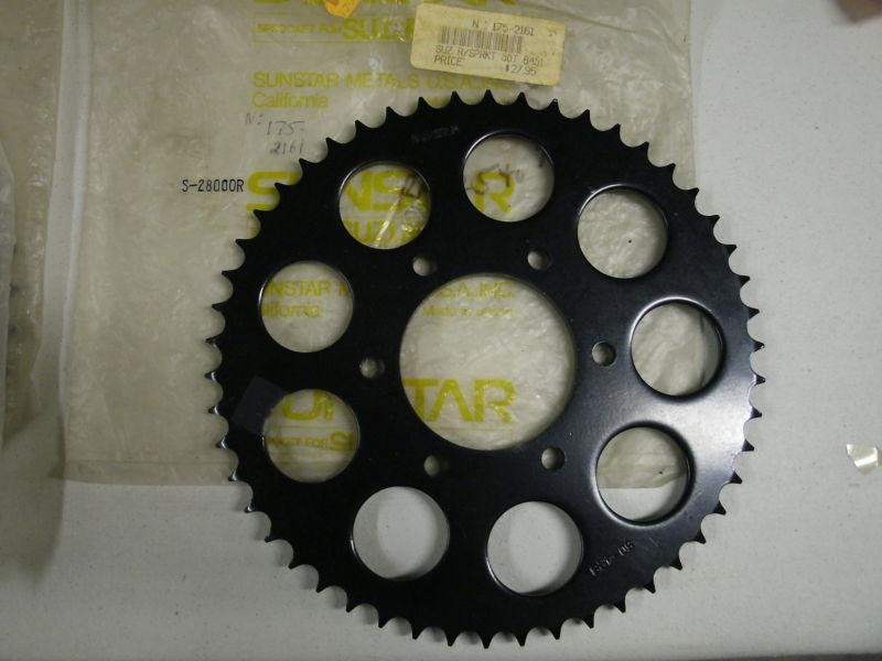 New sunstar 78-81 suzuki ds100 50t rear sprocket black steel 2-213250 kz750