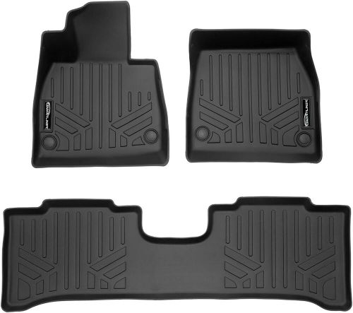 Smartliner custom fit black 2 row floor mat liner set for 2023-2024 mercedes eqe