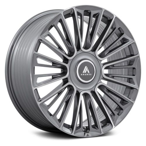 Asanti black ab049 premier gray 22x9.5 6x135/6x139.7 +25 wheel single rim