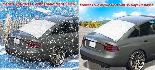 Zento silver car rear windshield cover - protects from ice,snow, sun &amp; scratches