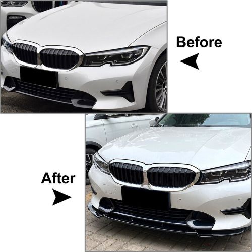 Front bumper lip spoiler splitters for bmw 3 series g20 g21 320i 325i 2019-2022