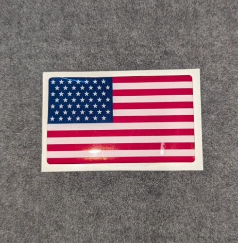 United states of america flag gel domed sticker -  80mm x 50mm