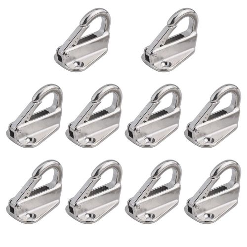 Easy to install 316 stainless steel spring snap hook 10 pack boat hardware