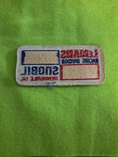 Vintage lemans racing division motor oil patch snobil snowmobile