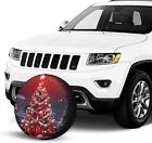 Christmas tree red print tires cover customized wheel cover fits tire for many