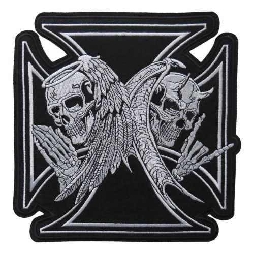 Xxl iron cross back patch underiron patch biker patch motorcycle-