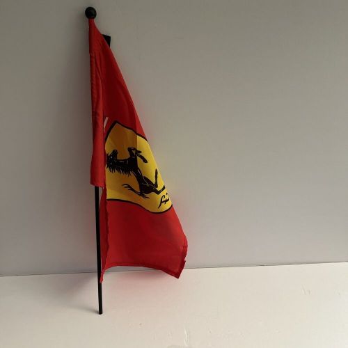 Official licensed ferrari parade flag 2002 le mans (20&#034; x 12&#034;) 23&#034; pole