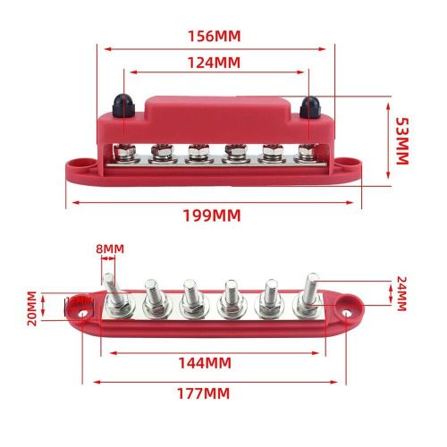 Power distribution solution 275a bus bar terminal block for auto and marine use