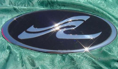 Sea ray searay sr logo emblem badge chrome oval large 11-7/8&#034; genuine usa