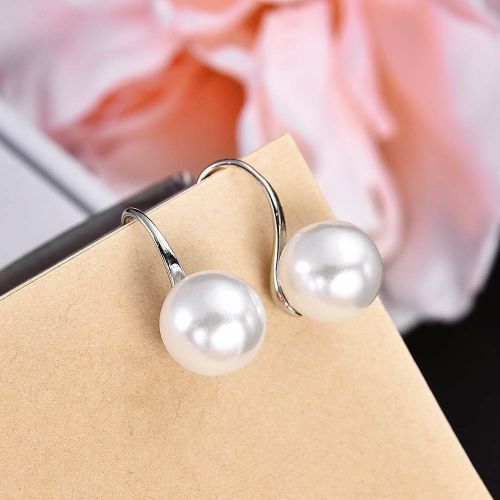 Elegant earrings lady crystal pearl fashion stud 1 women rhinestone ear pair