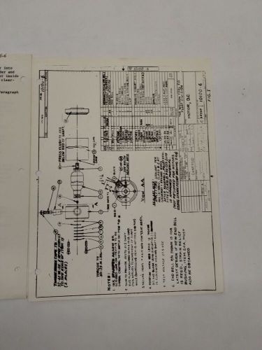 Weldon tool company part no 10100-6 motor overhaul procedure -original