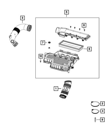 Genuine mopar air cleaner 68579078aa