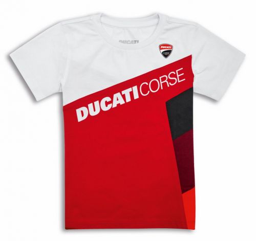 Ducati corse sport kids kids short sleeve t-shirt red white new-