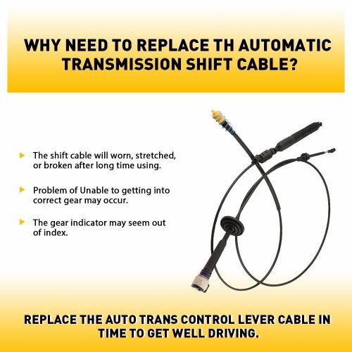 Auto transmission selector shift cable for 1999-2007 chevy silverado 12477639