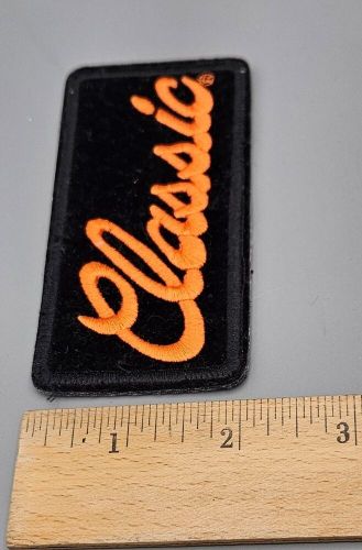 Harley davidson classic motorcycle patch biker patch black orange