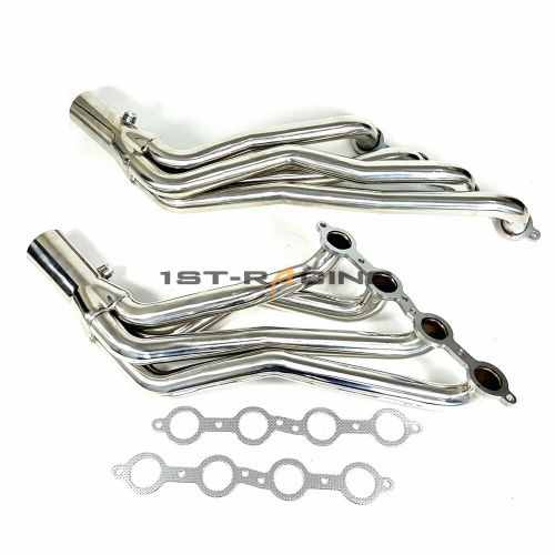 3.00&#034; manifold long tube pipe for chevy silverado suburban 1500 2500 5.3l 6.0l