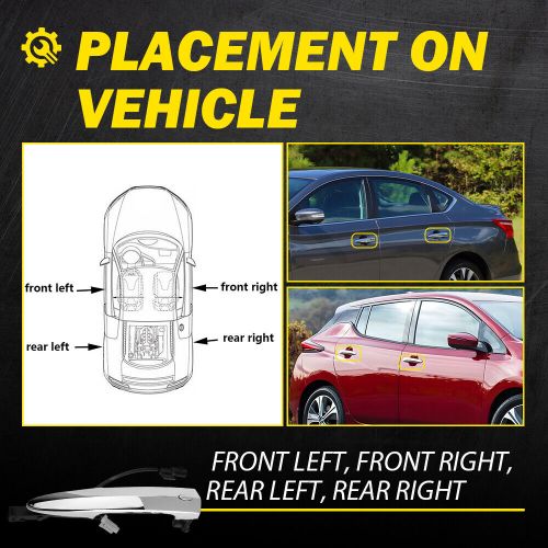 For 2009-14 nissan leaf outer outside door handle front driver &amp; passenger side