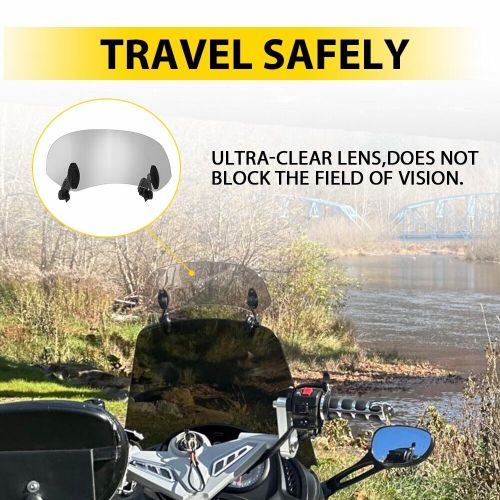 Universal motorcycle windshield windscreen deflector extension spoiler clip exxi