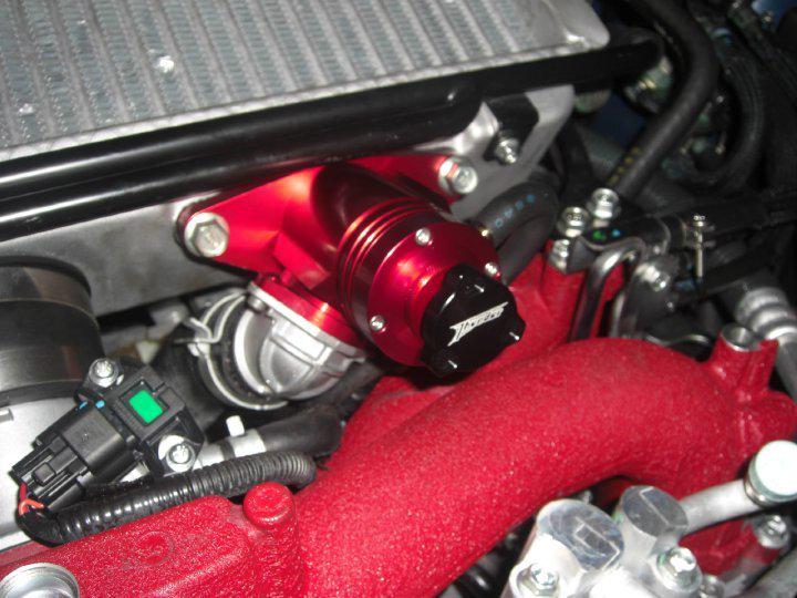 Thunder adjustable blow off valve (bov) color red for 02-13 subaru wrx sti