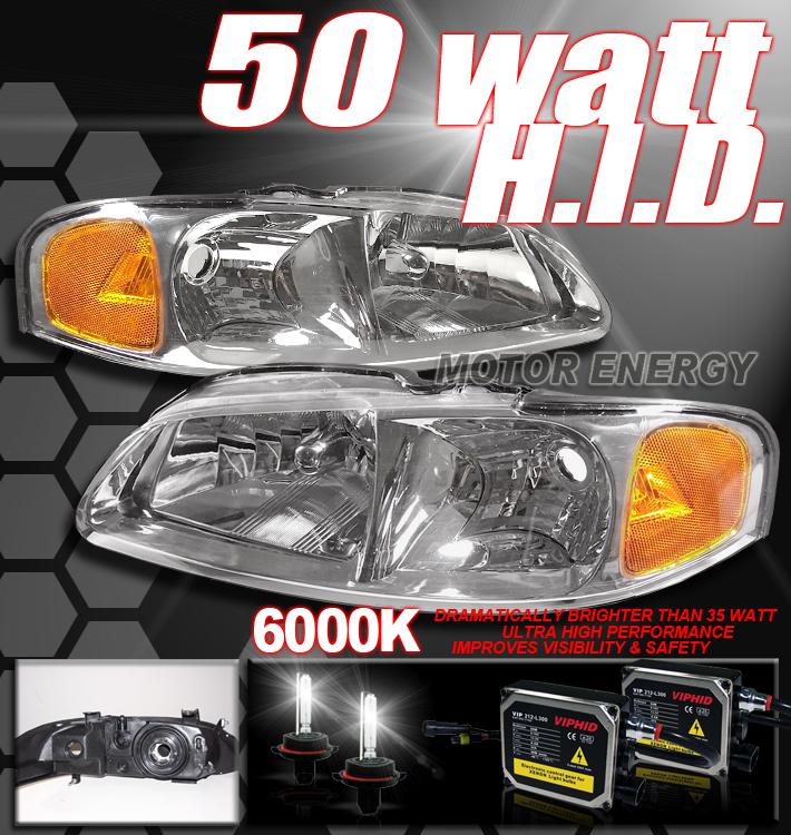 00-03 nissan sentra jdm crystal headlight+50w xenon hid