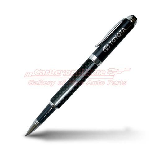 Toyota black real carbon fiber detachable cap rollerball pen, + free gift