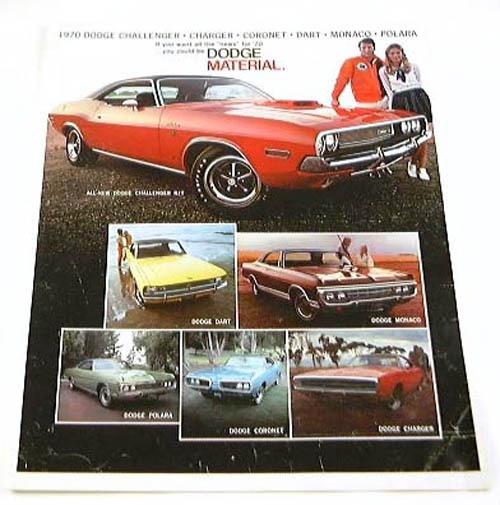 1970 70 dodge brochure charger challenger coronet dart