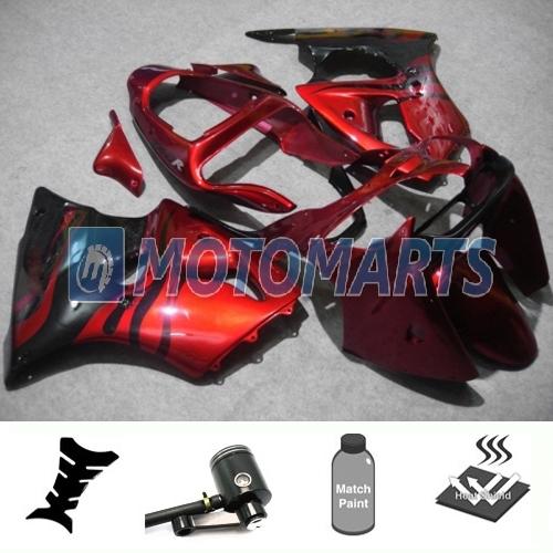 Bundle fairing kit w/ brake fluid reservoir for kawasaki ninja zx 6r 00 01 02 ai