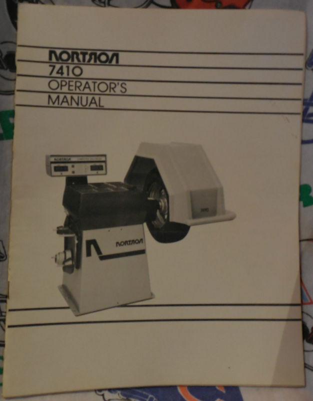Norton,7410,operators,manual,computer,wheel,balancer,book,service station