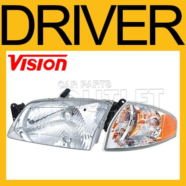 00-02 mazda 626 head lamp+corner light assembly driver side left l/h 2001 2002 