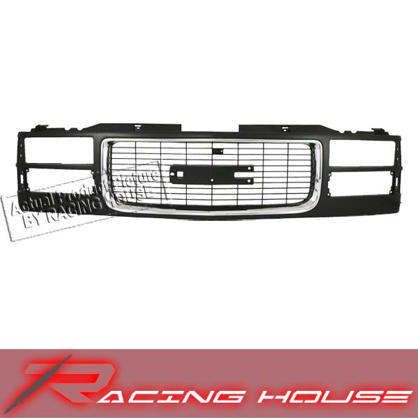 94-98 gmc sierra 1500 2500 3500 composite blk front grille grill replacement