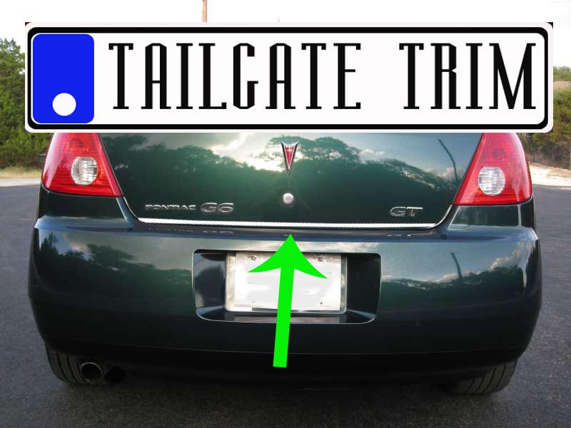 Chrome tailgate trunk molding trim - pontiac