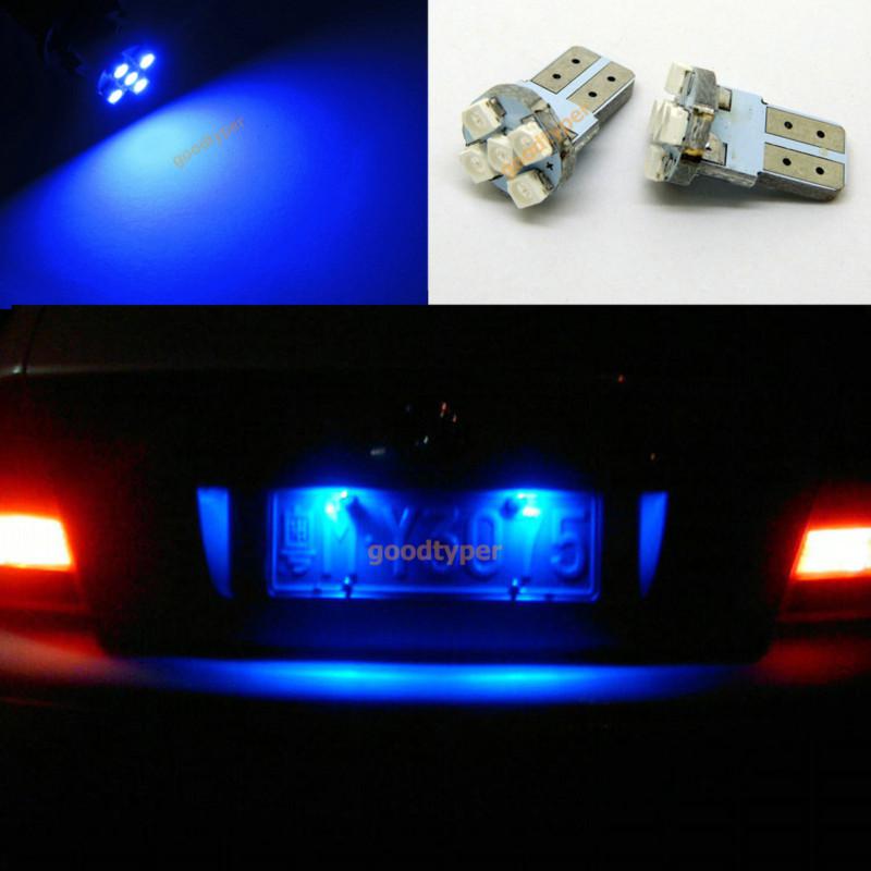 2x super blue license plate led light t10 168 194 2825 w5w 2886x bulb lamp #c