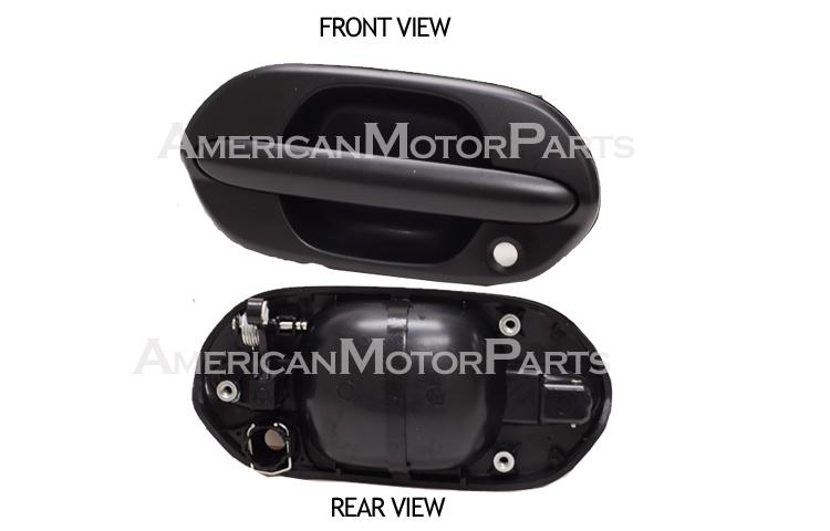 Left replacement outside frnt texture door handle w/ keyhole 99-04 honda odyssey