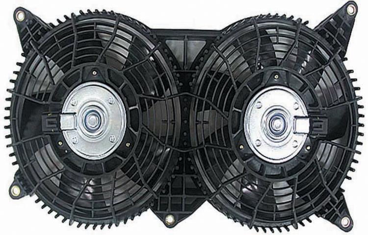 Ac condenser and radiator cooling fan assembly cadillac srx sts sts-v 3.6l 4.6l