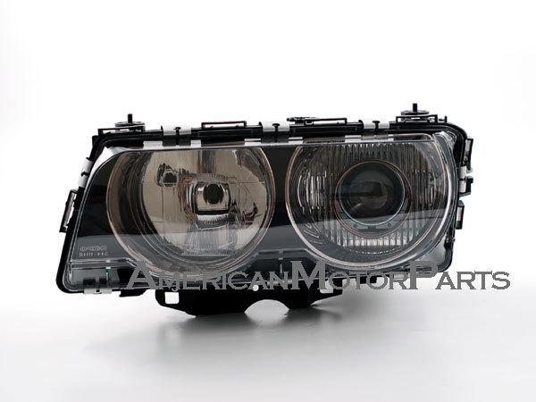 Driver side replacement headlight black housing hid type 99-01 bmw 7-series