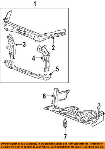 Honda oem 04603ta5a00zz radiator support-lower tie bar