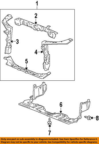 Honda oem 74111snaa00 radiator support-splash shield