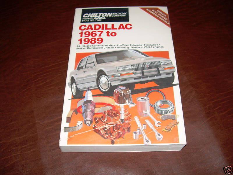 Cadillac chilton's repair manual service gm gmc car