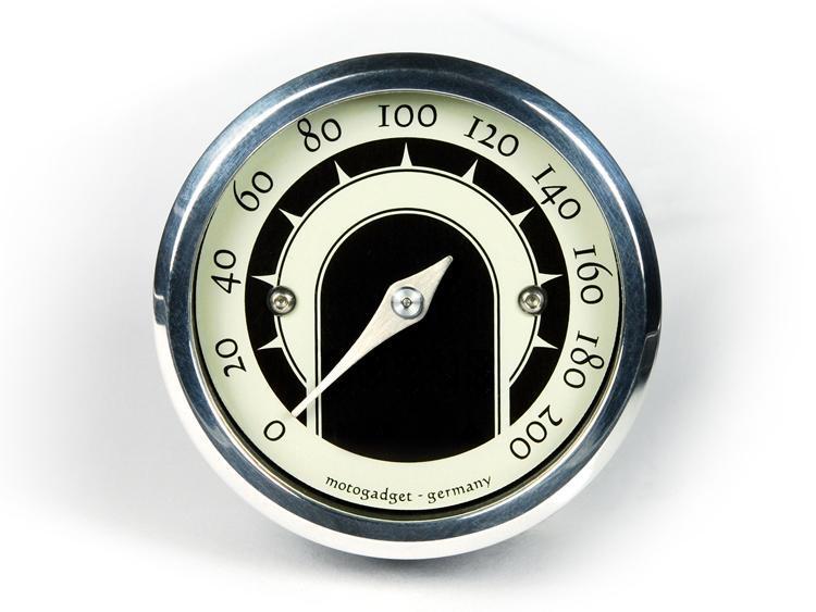 Motogadget mg5001014 polished tiny speedster analog/digital speedo