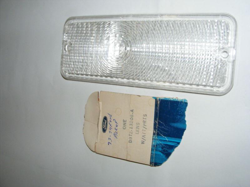 1973 1974 ford pickup park lamp lens nos new old stock d3tz-13208-a